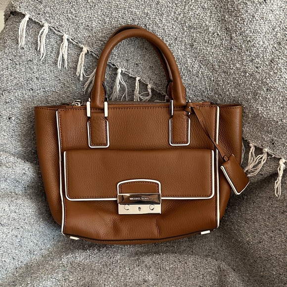 Michael Kors Tan Leather Satchel - Picture 1 of 6